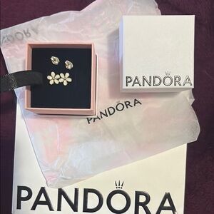 Pandora White Elegance Earrings